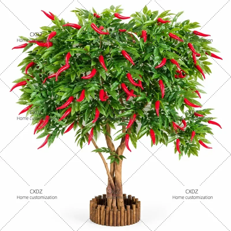 Large Artificial Pepper Tree for Hot Pot Shop Sichuan Restaurant Window Decoration Indoor Outdoor New Year Stage Shooting