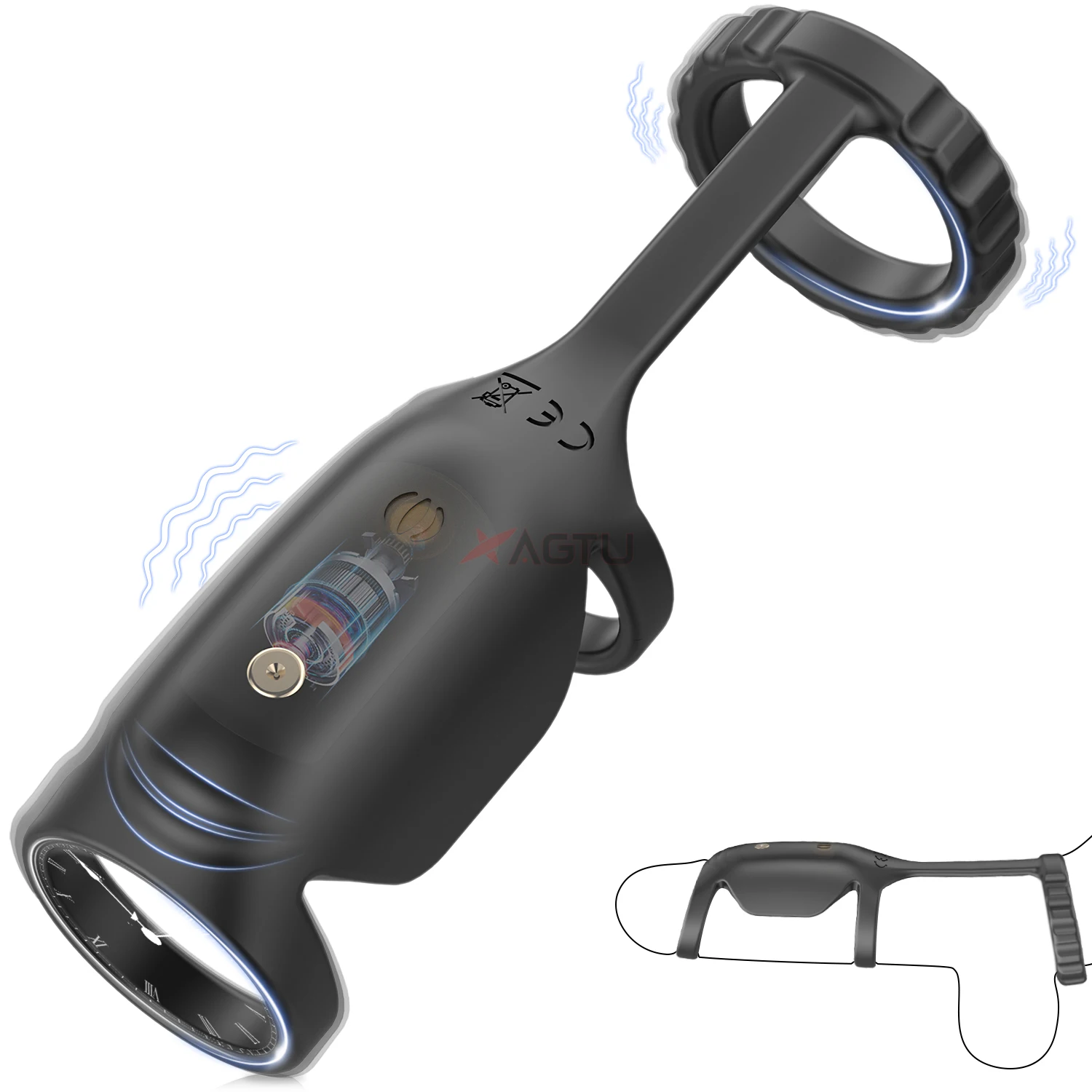 تهتز حلقة القضيب للرجال تأخير القذف خاتم الديك ذكر القضيب مدلك البظر G بقعة تحفيز الجنس لعب للأزواج