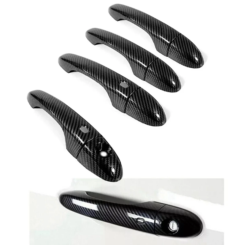 1 Set Carbon Fiber Door Handle Cover Trim For Maserati Ghibli Sedan Trofeo Smart Door Handle