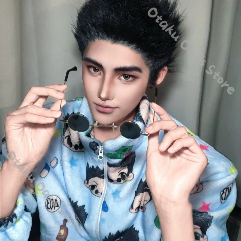 HUNTER X HUNTERs Leorio PaladiKnight Flannel Pajamas Winter Zipper Set Anime Cosplay Costume Leisure Furniture Clothing Clothes view 3