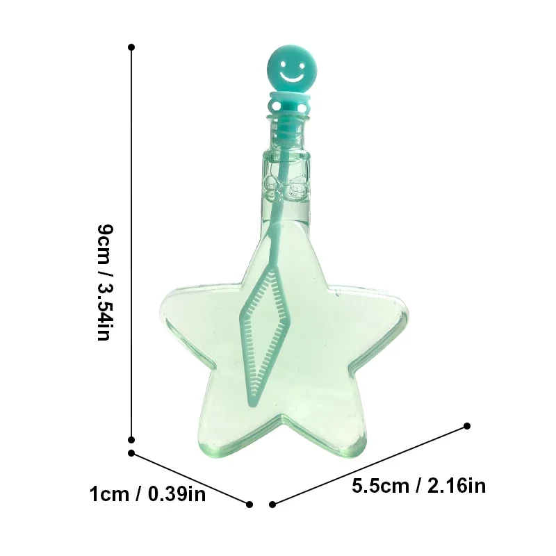 다섯개 별 거품 장난감 휴대용 거품 스틱 야외 거품 장난감 어린이 장난감 휴일 생일 선물 거품 물