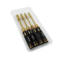 4pcs/set RC Tools hex Screw Driver Set titanium plating hardened 4.0 5.5 7.0 8.0mm Screwdriver For Rc Helicopter Toys (1 set))