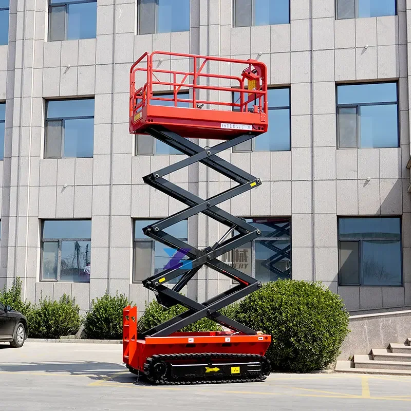 YG Wheel Type Working Platform 200kg 230kg 450kg Mobile Self-propelled Aerial Scissor Lift Platform With 10m 12m 14m Lifting