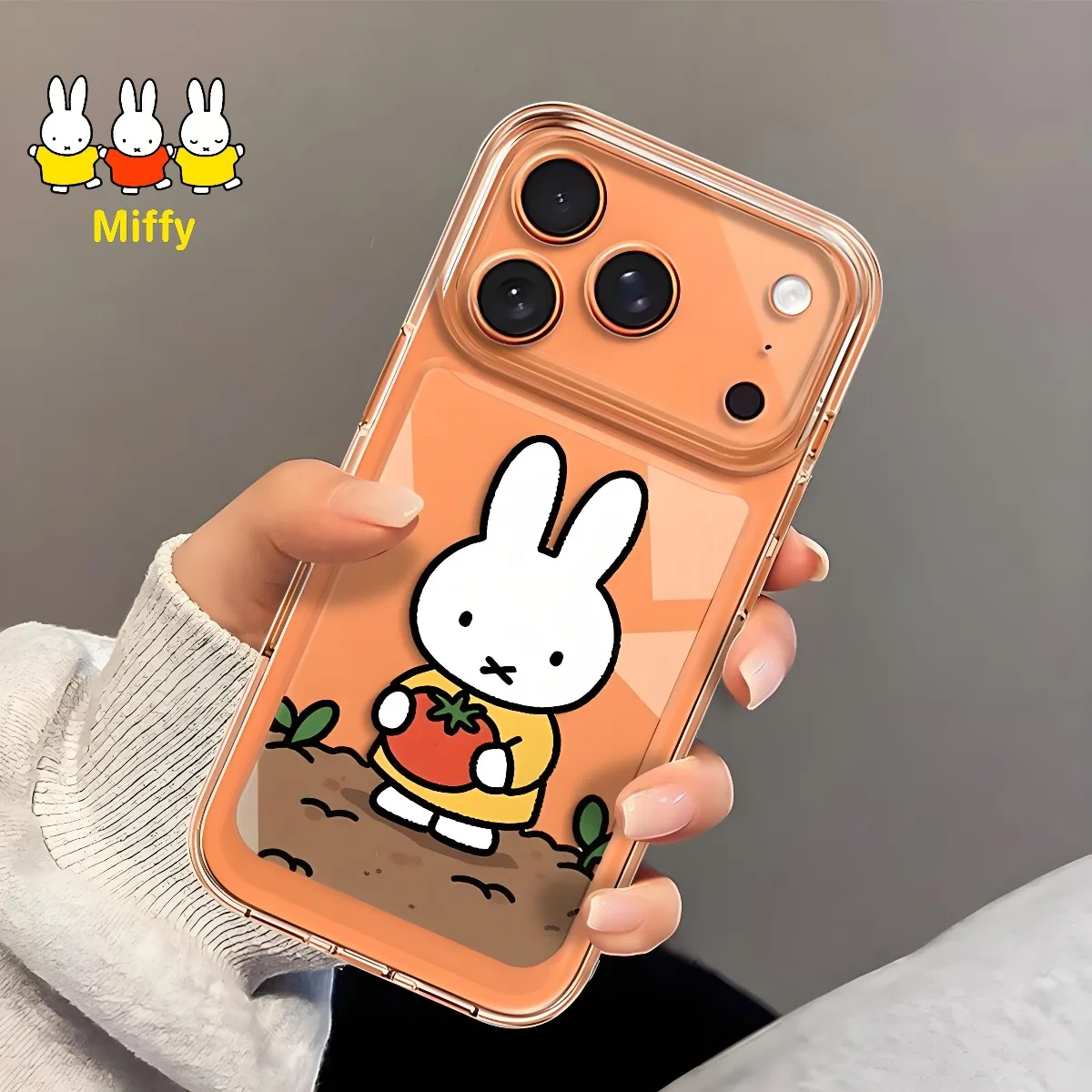 Kawaii Miffy Rabbit Phone Cases Are Suitable for 17Promax 17Air 16Pro 15Promax 14plus 13 12 and 11 Series Phone Cases