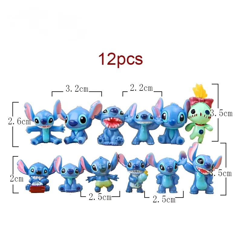 12 unids/lote figura de punto conjunto de juguete Anime Mini figuras de acción de punto muñecas suministros de fiesta en casa decoración juguetes regalo de Navidad