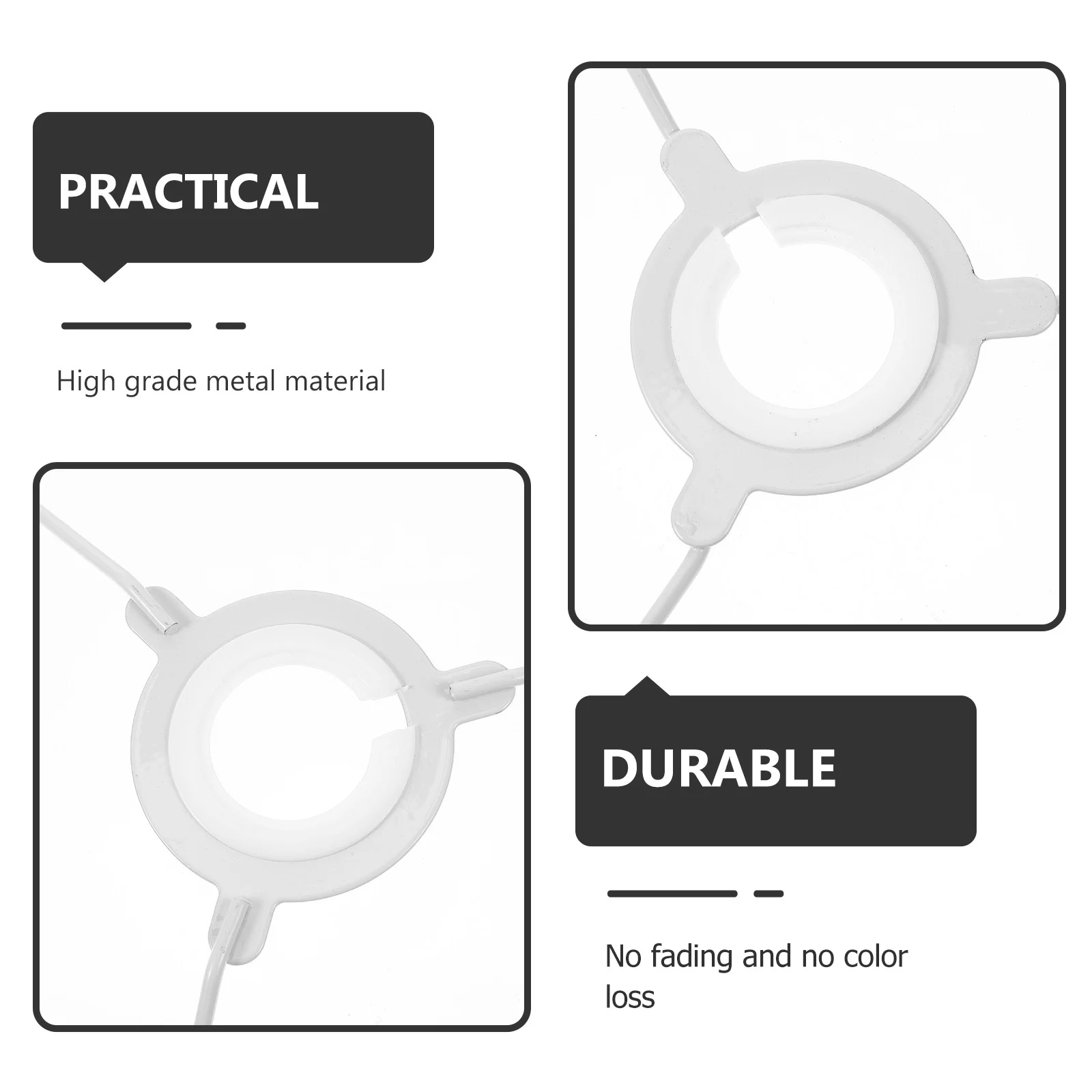 1 Set Lampshade Frame 25cm Chandelier Lamp Fix Ring Diy Drum Ring Lamp Shade Ring Wire Lamp Cover Shade