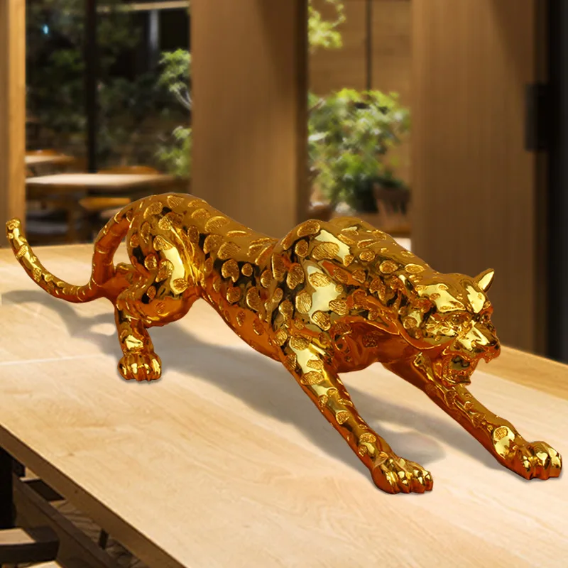 

EQ4F Large Money Leopard Decoration Office Living Room TV Cabinet foyer Wine Cabinet Decoration Relocation