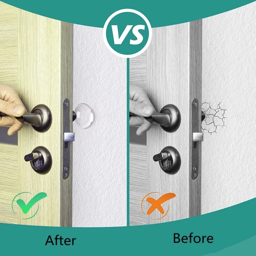 Silicone Door Stopper Wall Protectors Guards Self Adhesive Door Handle Cribs Bumper Stoppers Mute Stickers Furniture Pads image 5