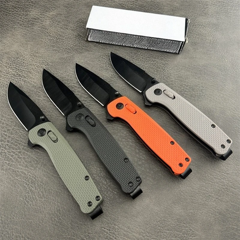 

4-Color Axle Lock Pocket Folding Knife Edge 440c Steel Blade Outdoor Camping Portable Multi-function Carving Knife for Men Gift