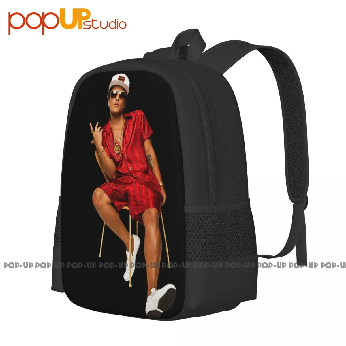 Bruno Mars Mochila grande capacidade 24k, bolsas estilo esportivo para viagem, Magic World Tour, moda oficial, treinamento, 2017