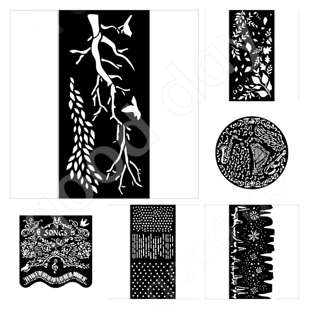 

Tree Branch Leaf Snowflake and Ice Metal Cutting Stencils for DIY Scrapbooking Holiday Gifts Greeting Cards Calendars Decoration