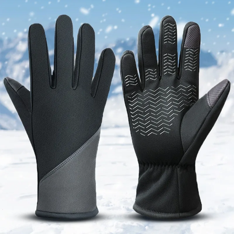 

Touch screen autumn and winter thickened velvet outdoor gloves for mountaineering, skiing and cycling