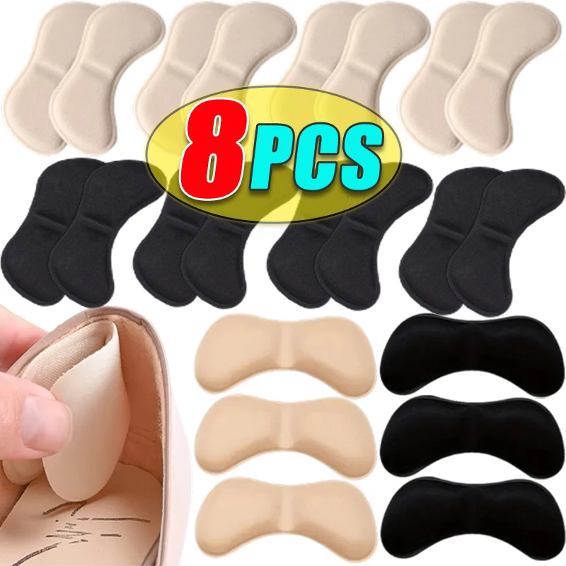 8Pcs Women Insoles for Shoes High Heel Stickers Adjust Size Adhesive Heels Insert Feet Protector Sticker Antiwear Care Insoles