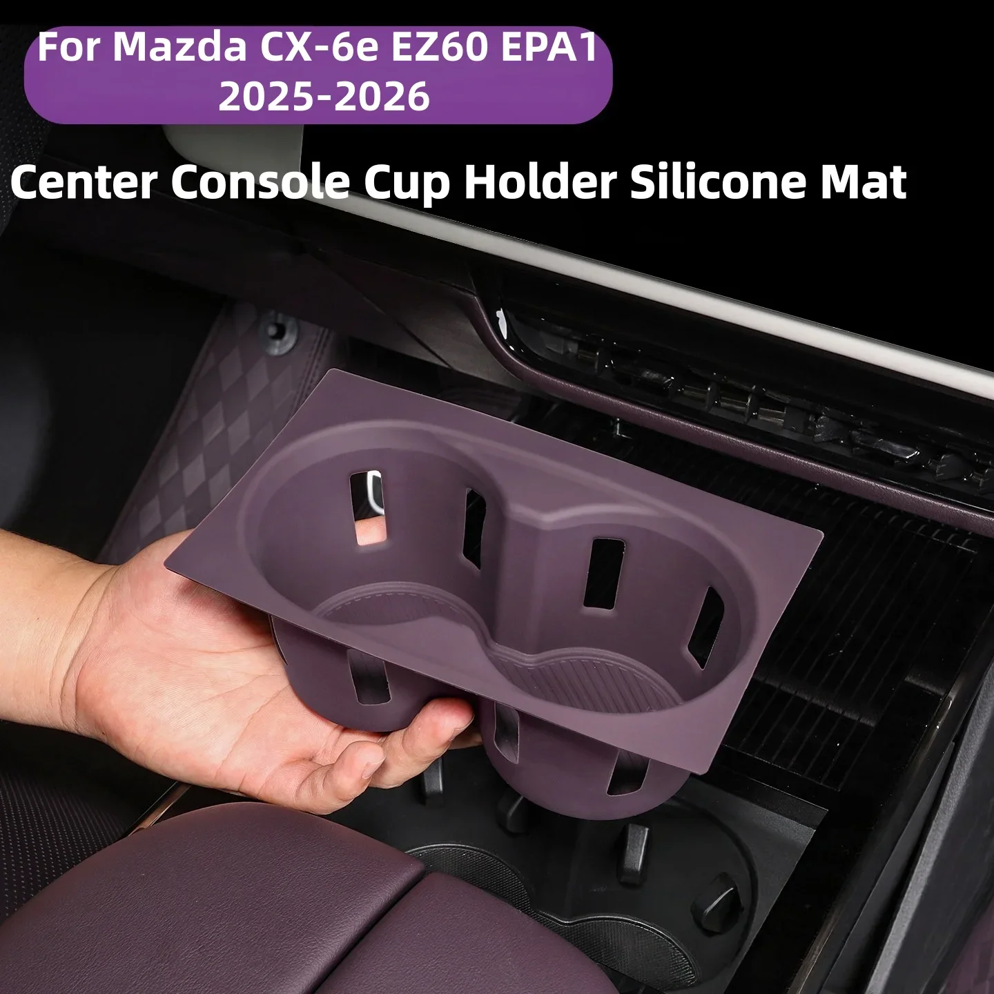 Für Mazda CX-6e EZ60 EPA1 2025-2026 Silikon-Aufbewahrungsmatte für die obere Mittelkonsole, vollständige Abdeckung, multifunktionaler Auto-Organizer