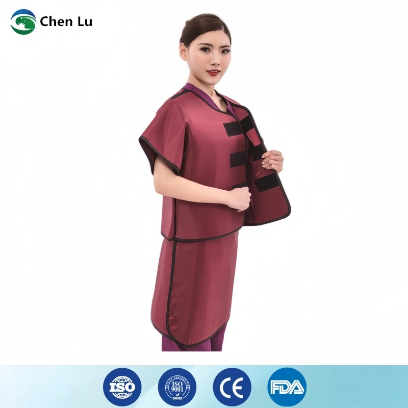 X-ray gamma ray radiation protection 0.35/0.5mmpb short sleeved lead vest lead skirt radiological protection lead apron set