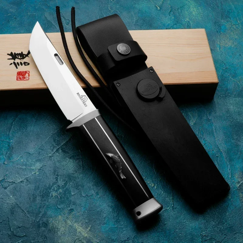 Premium ZDP-189 Steel Fixed Blade Knife for Outdoor Activities and Survival, Perfect Men's Gift