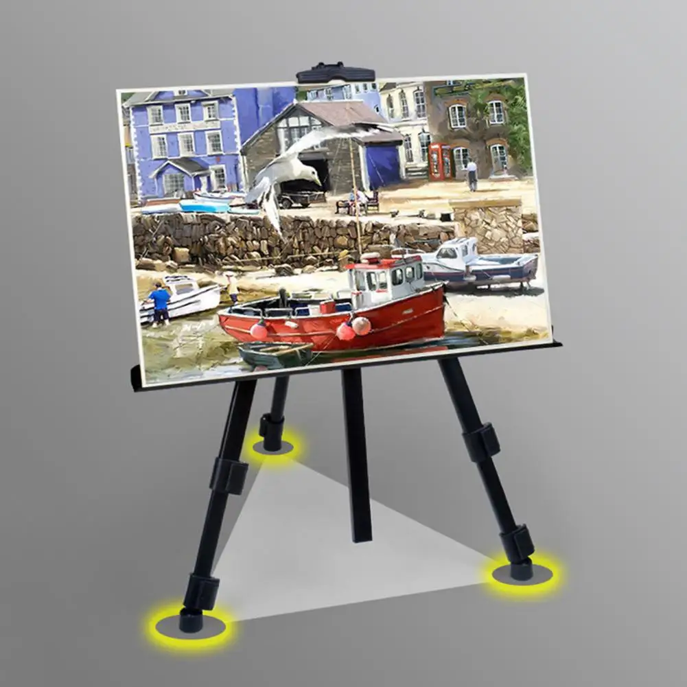 Iron  Non-Slip Display Painting Canvas Metal Easel Quick Set Up Metal Easel Widened Bracket   Home Use