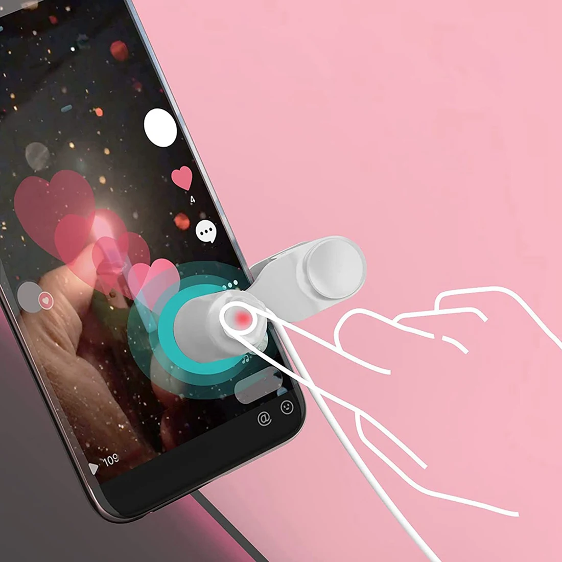 Mute Phone Screen Auto Clicker Physical Linker for Tik Tok Video Live Streaming 3 Speed Touch Clicker