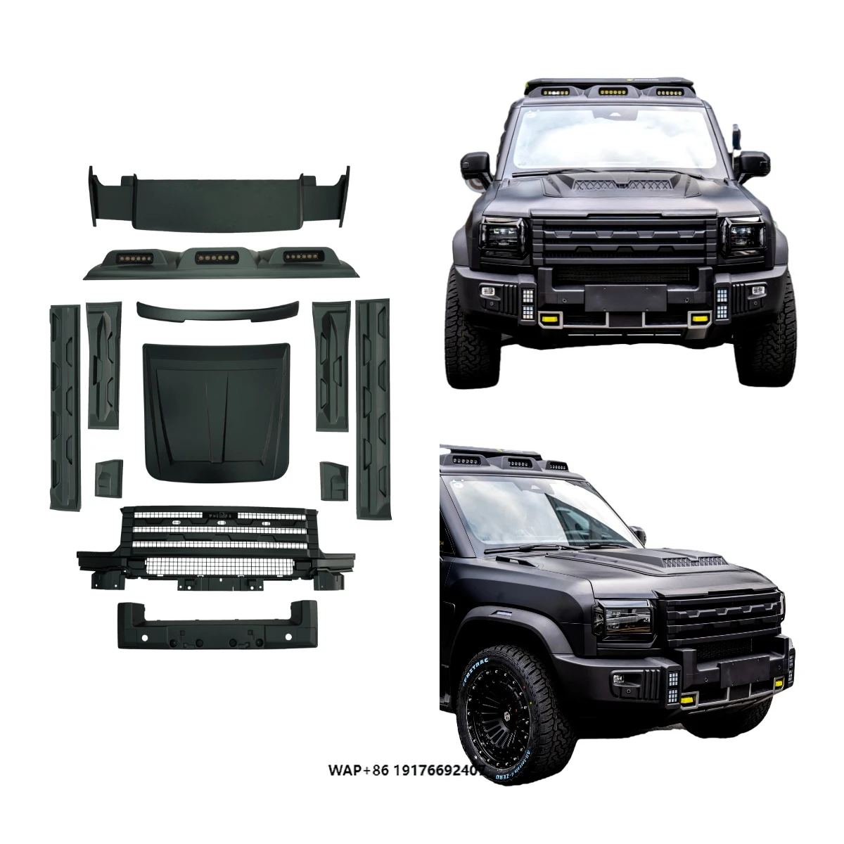 

Jetour Traveler T2 2025 2026 Accessories ABS Car Body Kit Front Bumper Grille Side Skirt Rear Spoiler Exterior Accessories