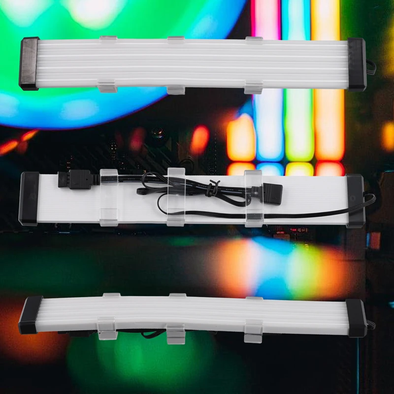 RGB LED 스트립 ARGB 동기화 보드, 컴퓨터 전원 공급 장치 GPU 그래픽 카드 케이블 케이스, 네온 라인 그래픽 카드