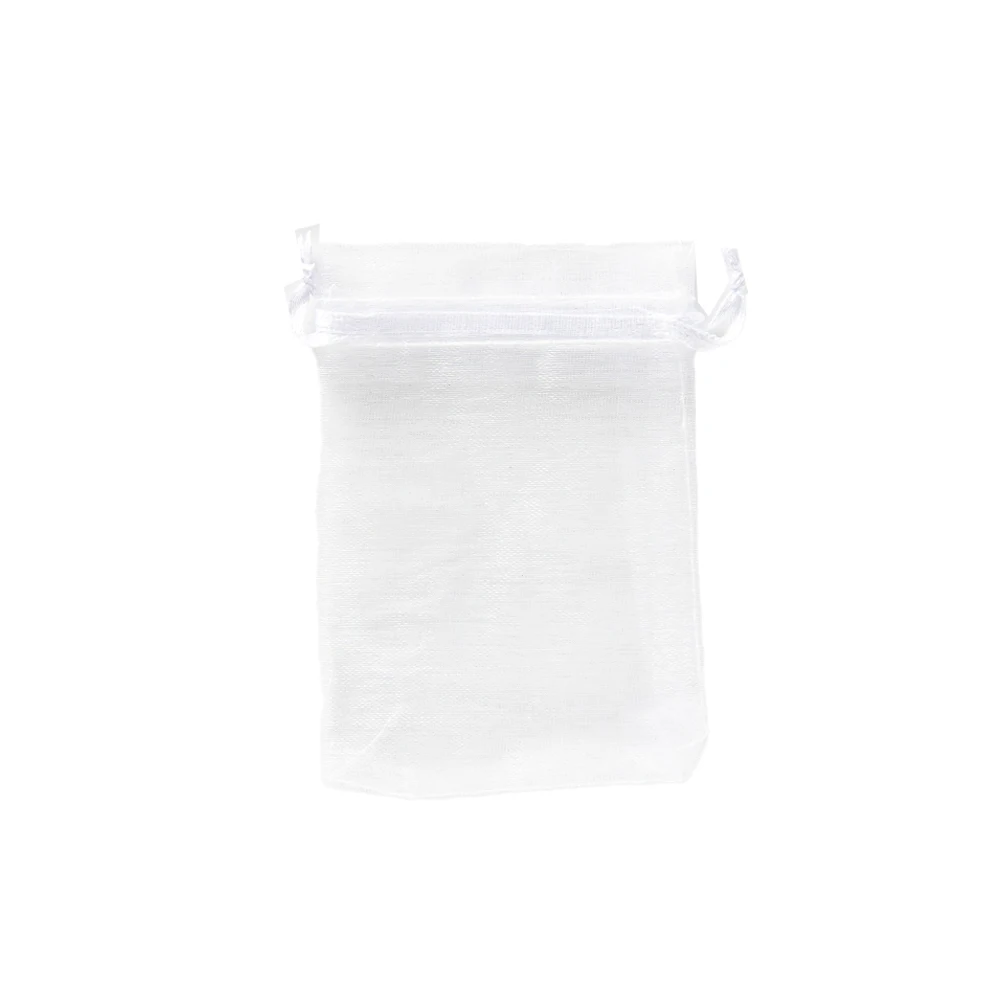 50 Stück transparente Organza-Geschenk-Kordelzug mit Schmuckbeuteln, Display-Verpackung, Weihnachten, Süßigkeiten, Hochzeit, Party, Festival, Mullbeutel