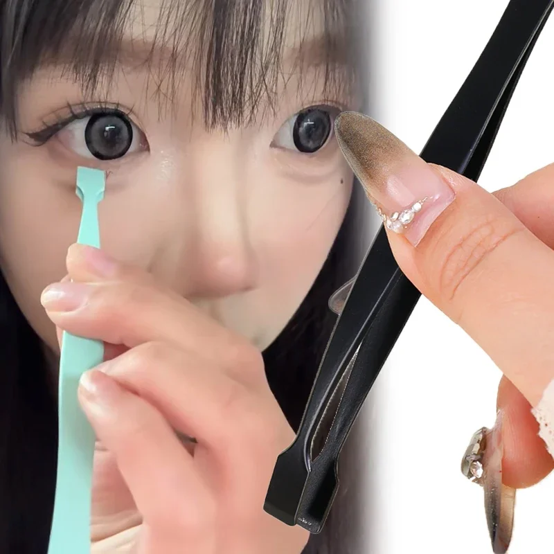 Professional Lash Tweezers for Eyelash Extensions High Precision Tweezers Cluster Lashes Clip Makeup Lower Lash Applicator Tools