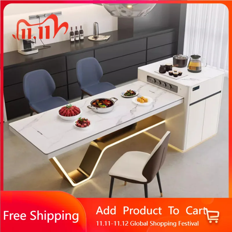 

Kitchen Living Room Dining Table Chairs Salon Nordic Modern Dining Table Restaurant Space Saving Mesas De Comedor Home Furniture