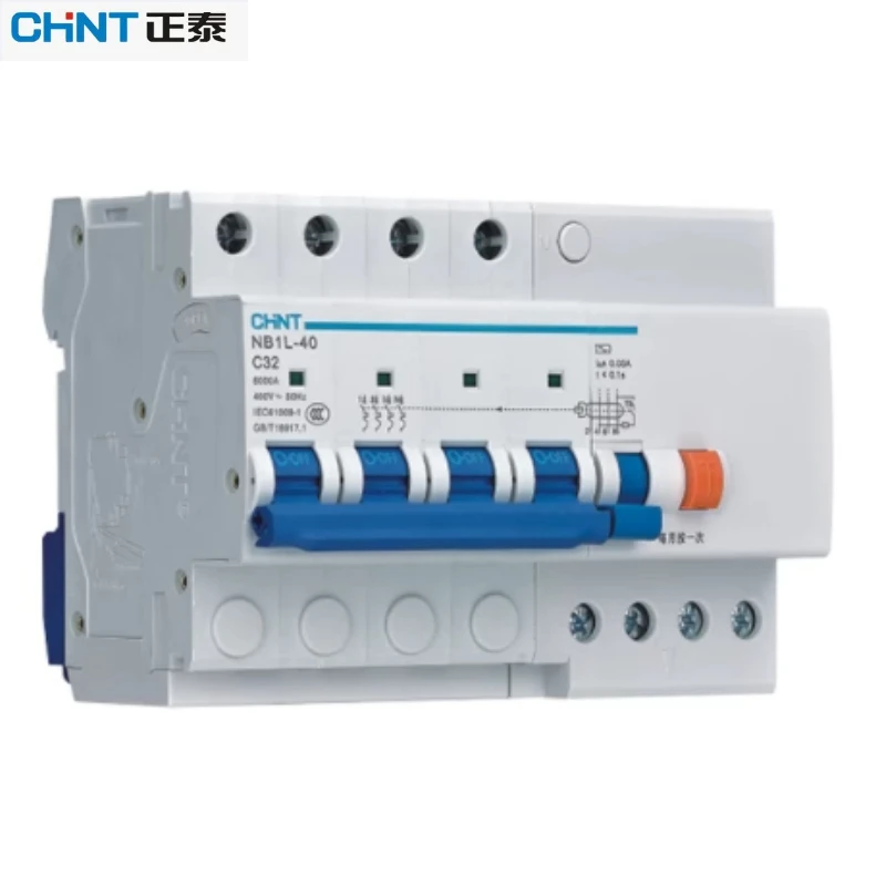 

Genuine Chint NB1L-40 Circuit Breaker 1P+N~4P 10-40A 100mA Front Wiring for Small Appliance Circuits