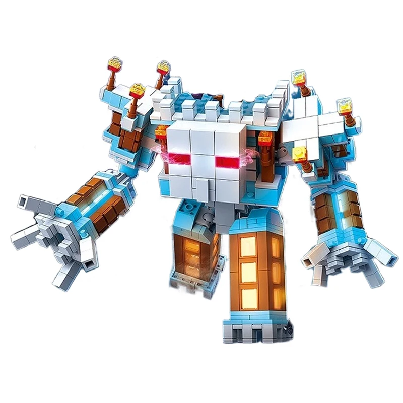 Mountain Cave Lights Fortress Building Blocks Classical Moc Model Bricks Sets for Children Kids Kit