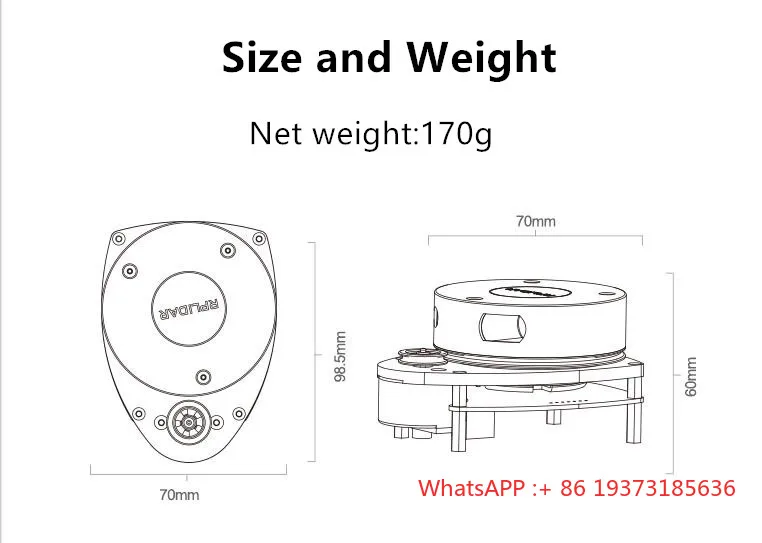 A1 Laser-Entfernungssensor, 360-Grad-Scanning, 12 m Radius, A1 Rp Lidar, stabiles Laser-Lidar