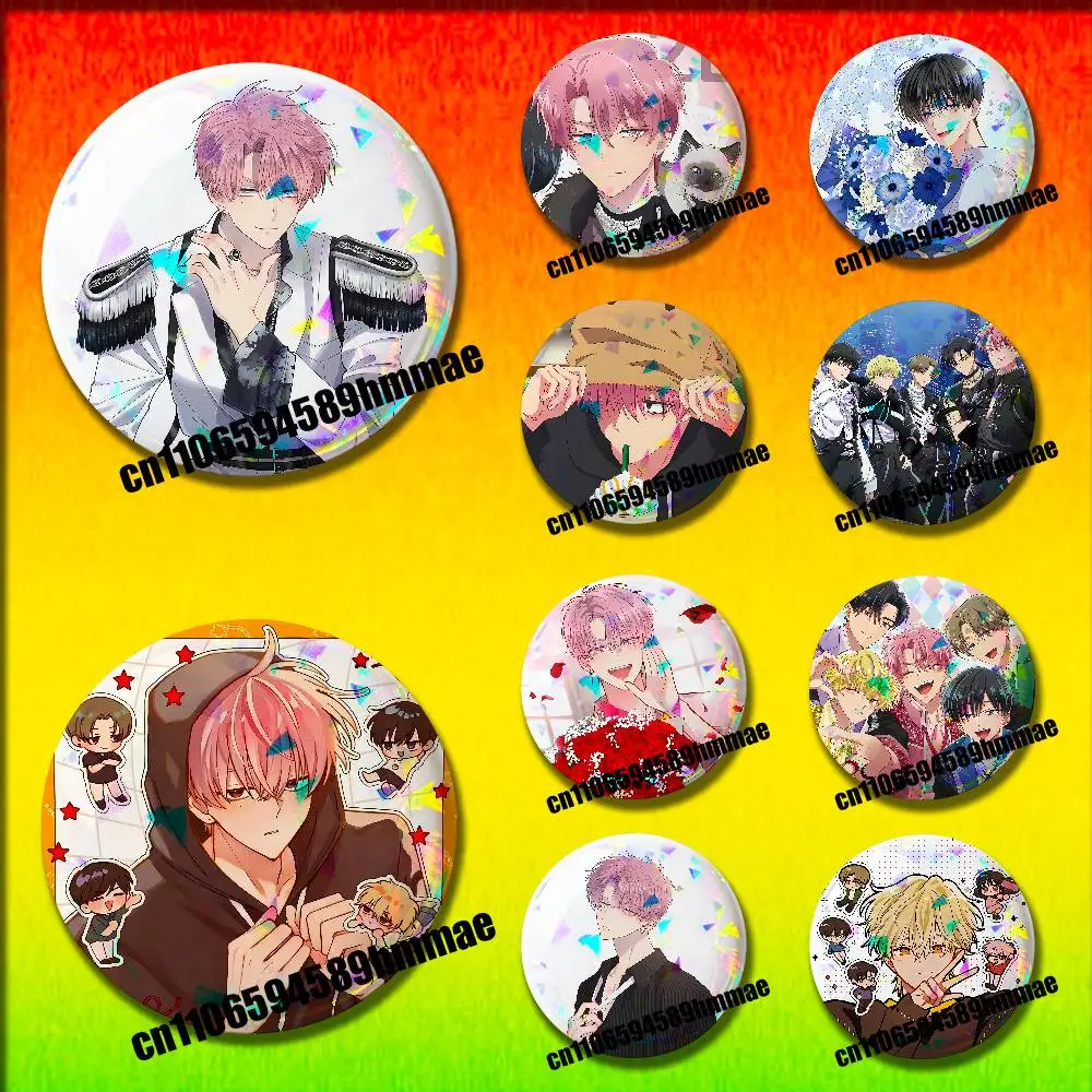 

For Tamon-kun Ima Docchi Fukuhara Tamon Utage Kinoshita Emblem Round Pins Insignia Badge Cover Ornament 32mm Brooch Button