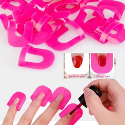 26 Pieces U-Shape Nail Polish Protectors Curve Shape Finger Cover Manicure Tool Professional Template Clips Guide Nail Art Tool