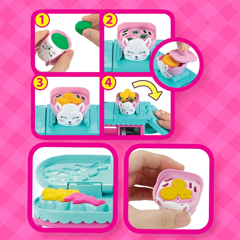 Barbie boneca argila diy flor loja playset gtn58 bonito fingir jogar brinquedo presente de aniversário para meninas figuras colecionáveis acessórios
