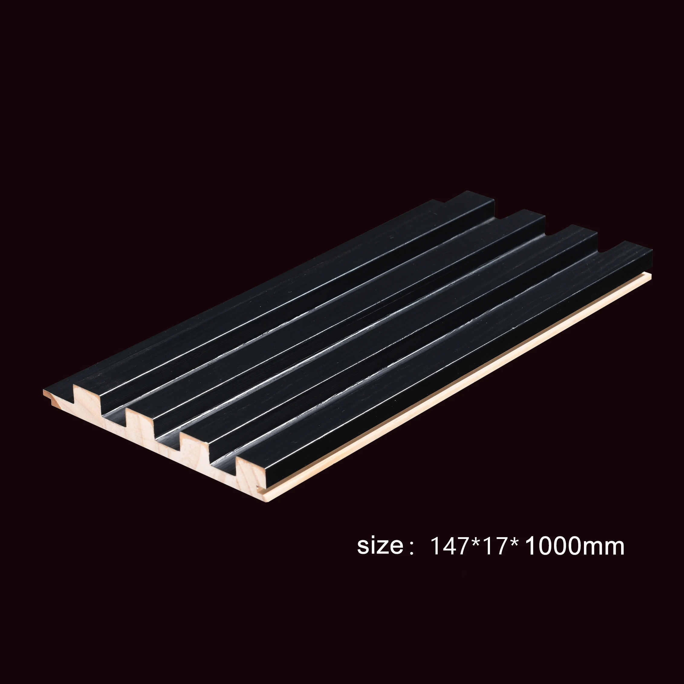 10 Pcs 2300MMX147MMX18MM Flut Wall Panels WPC PURE Wood Color Interior Decoration Facade Building Bamboo Fiber Material Board