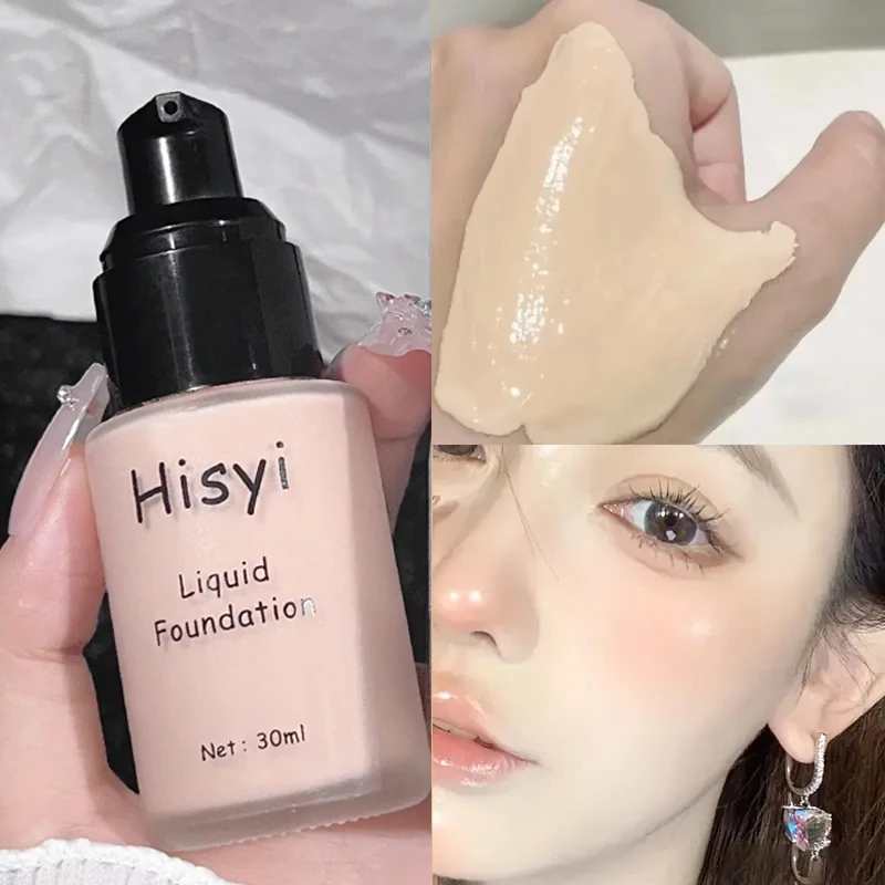 리퀴드 파운데이션 - 유분 조절 및 오래 지속되는 매트 마감, 워터프루프, 균일한 피부톤 - 완벽한 내추럴 한국 메이크업
