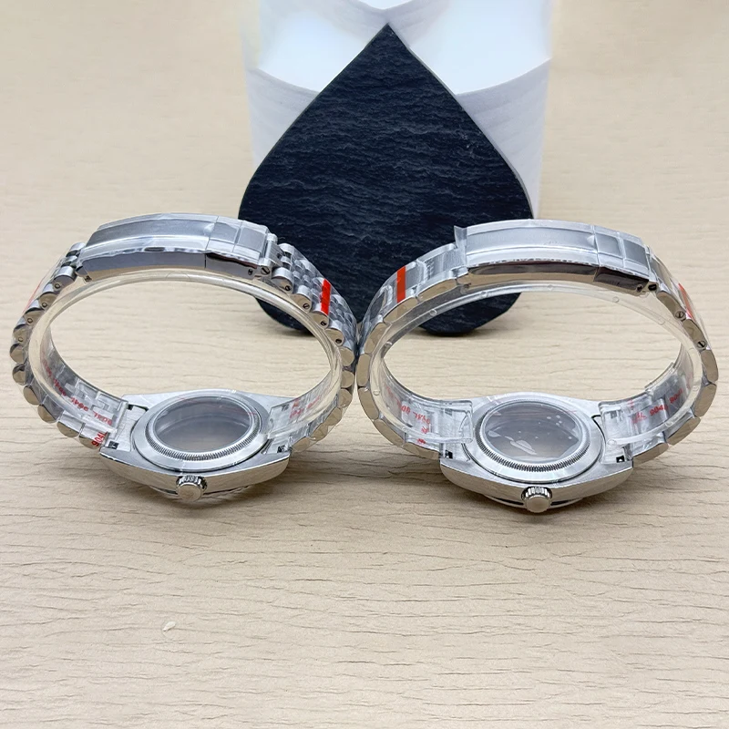 DATEJUST 39MM Flat Sapphire Glass Watch Case Fit NH35 NH36 4R35 4R36 7S Automatic Movement 10ATM Waterproof Watch parth Retrofit