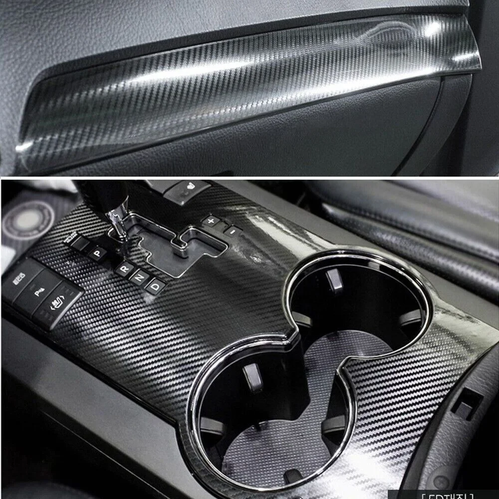 For KIA Mohave Borrego 2008-2015 Interior Central Control Panel Door Handle Carbon Fiber Stickers Decals Car styling Accessorie