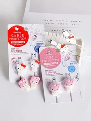 Kawaii Sanrio Bite Cable Protector My Melody Cinnamoroll Hello Kitty Cartoon Usb Cable Protector For Iphone Ipad Anti Fracture