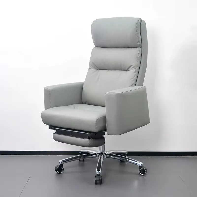 ！@Modern Comfortable Conference High Back Executive Manager Office Chair Swivel Recliner Adjustable Boss Chair with Footrest