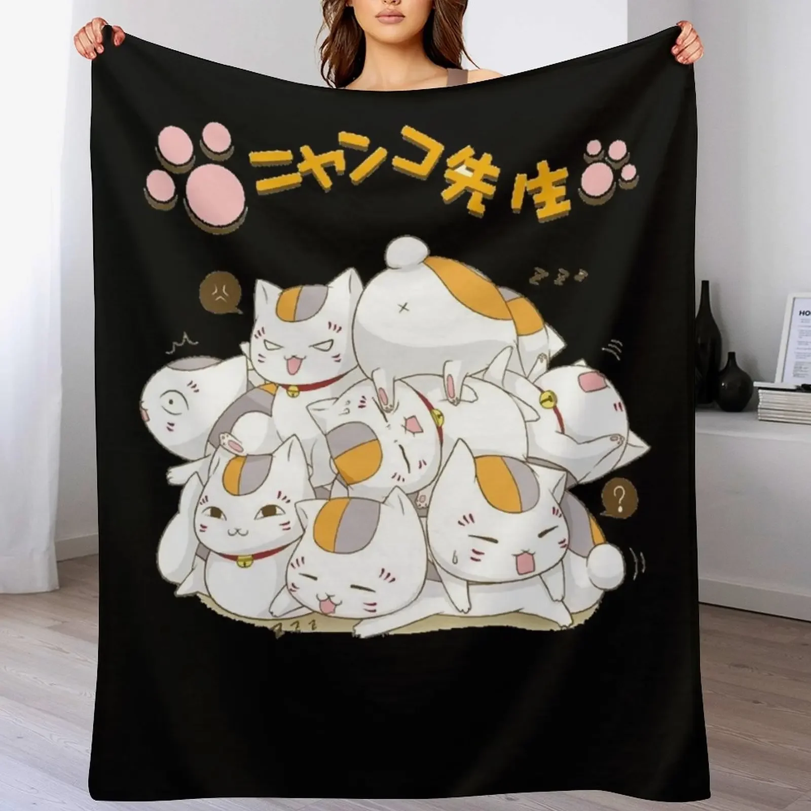 

New Nyanko Sensei ( Natsumes Book of Friends) Classic Throw Blanket Stuffeds heavy to sleep Tourist Decorative Sofas Blankets