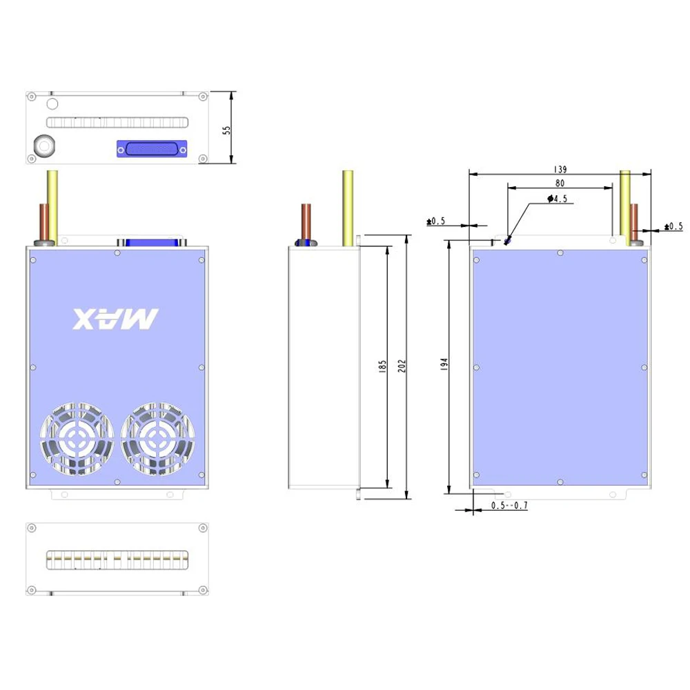 

MAX Импульсный волоконный лазерный маркиратор RAYCUS 1064 нм с Q-переключением 20 Вт 30 Вт 50 Вт