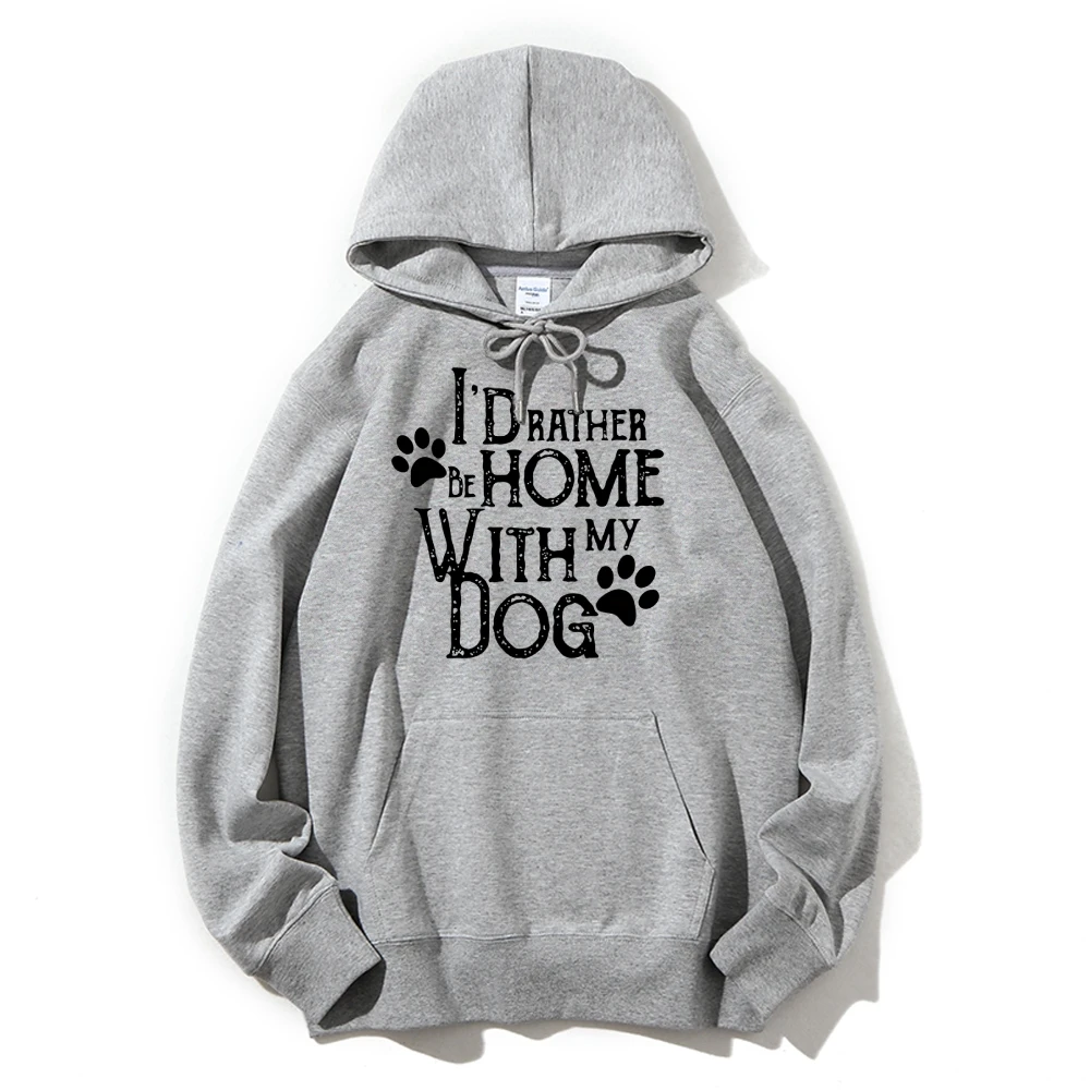Unisex Sweatshirt  Long Sleeves Casual Hoodies Stylish Pullover Daily Wear Multiple Colors   I Wish I Could Be Home With My Dog