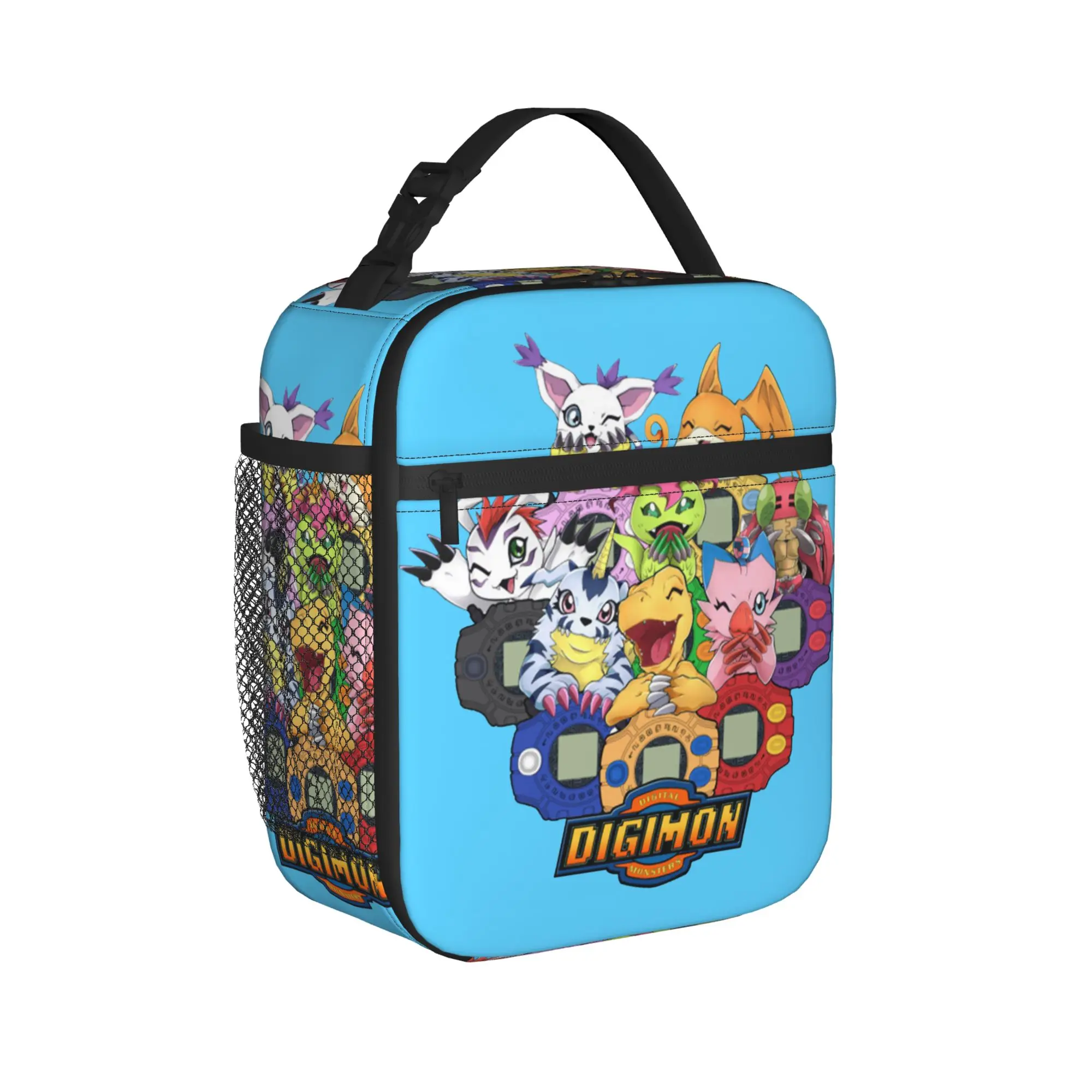 Adventure Team Insulated Lunch Bags Large Digimon Nostalgic Anime Reusable Thermal Bag Tote Lunch Box Office  Picnic Men Women