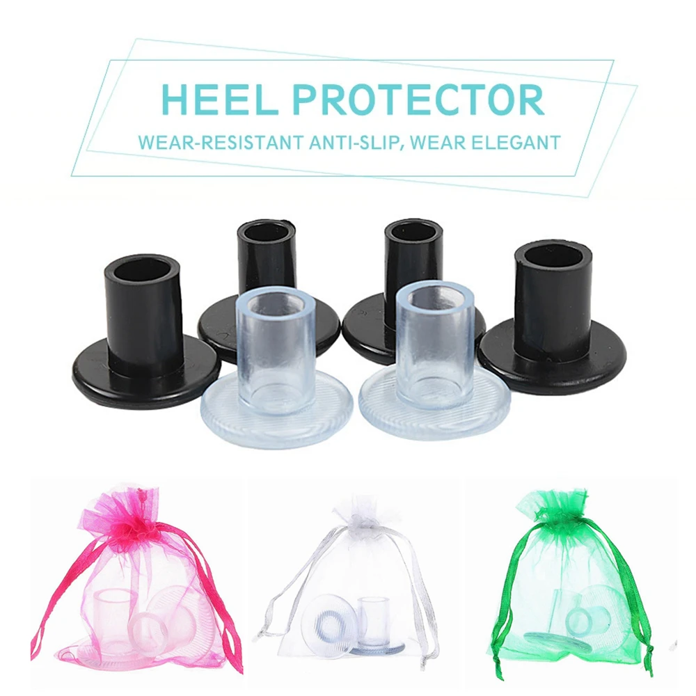 3 أزواج من واقيات الكعب العالي توقف الغرق في العشب أو الشقوق سدادات الكعب الخنجر غطاء كعب بلاستيكي لحفلات الزفاف الخارجية