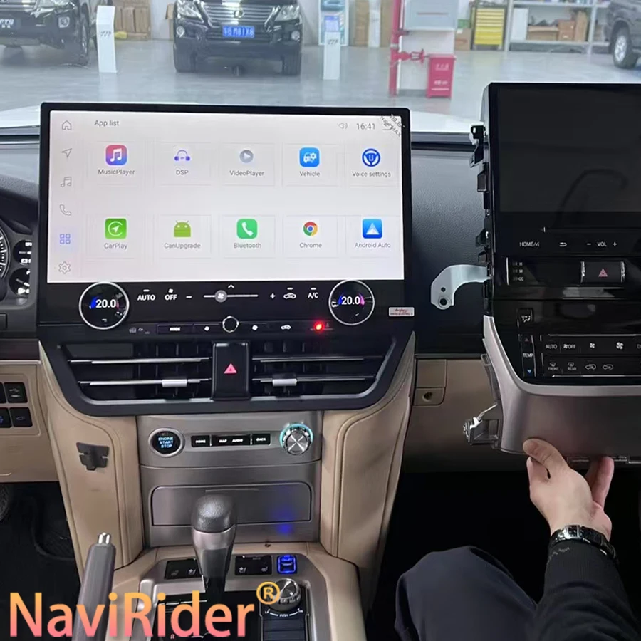 

1920x1080 19,8-дюймовый Android-экран для Toyota Land Cruiser LC200 LC300 VX-R 2008-2015, автомобильный мультимедийный плеер, навигация Carplay