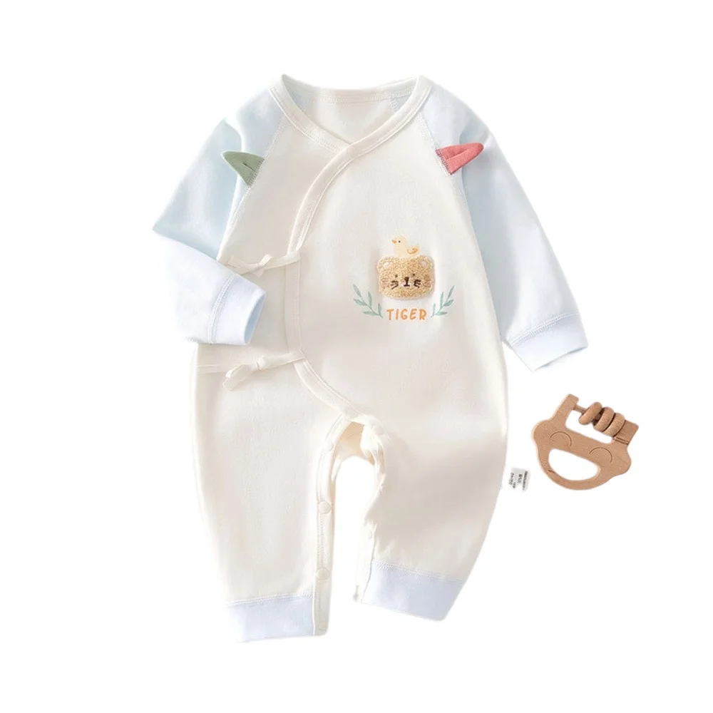 AYNIGIELL Spring & Autumn 0-6 Months Baby Jumpsuits, 100% Cotton Long Sleeve Rompers, Cozy Newborn Outfits for Girls & Boys.