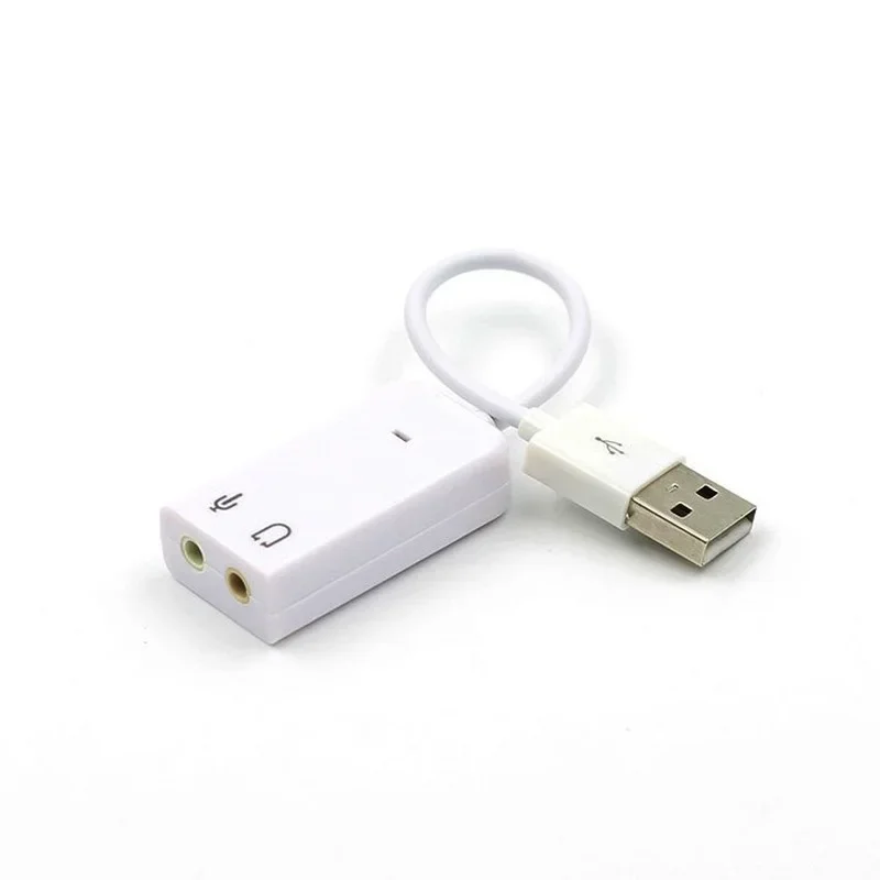 7.1 외장 USB 사운드 카드 잭, 3.5mm USB 오디오 어댑터 이어폰, 마이크 사운드 카드, 맥북 컴퓨터 노트북 PC용