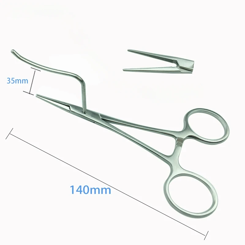 Pet Sterilization Pliers Ligation Fixed Forceps Stainless Steel Ovary Ligation Sterilization Forceps Veterinary Ligation Tool