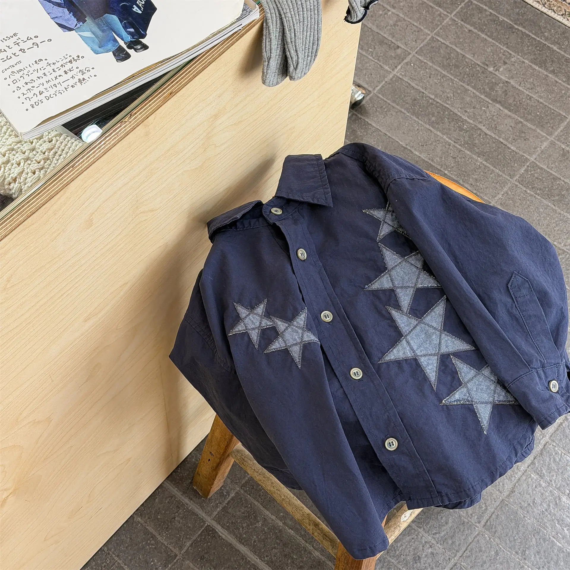 

Children's Shirts 2026 Spring New Long Sleeve Embroidery Baby Boys Girls Shirts Toddler Cotton Tops Kids Loose Shirts Outwear