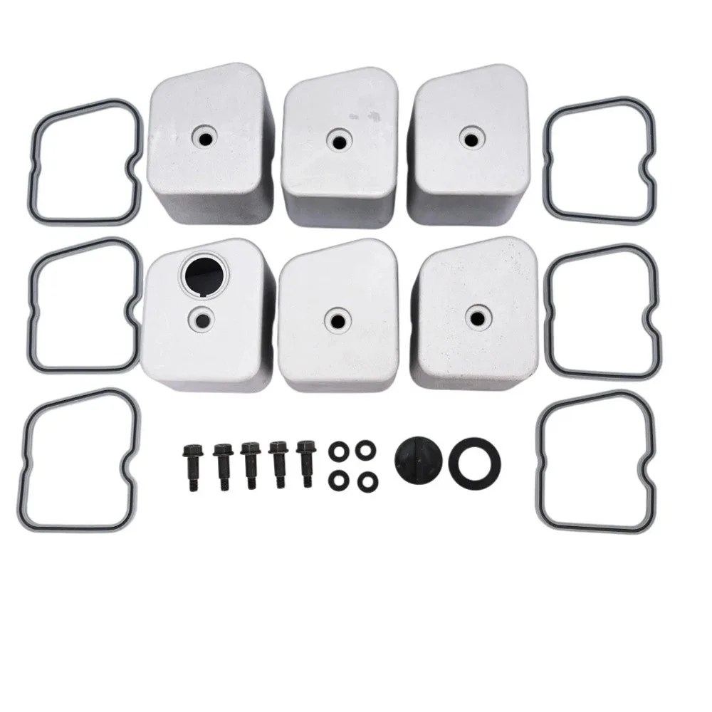 3928404 3929412 3960372 3902666 3910824 3928405 For 89-98 Ram 5.9L Cummin 6BT Valve Cover W/ Bolts Oil Feed Cap Seal Set